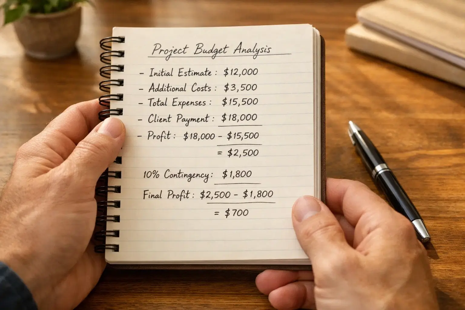 Person analysiert Wettquoten auf einem Notizblock